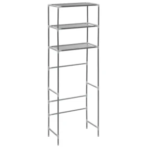 3-Tier Storage Rack over Toilet Silver 20.9"x11"x66.5"